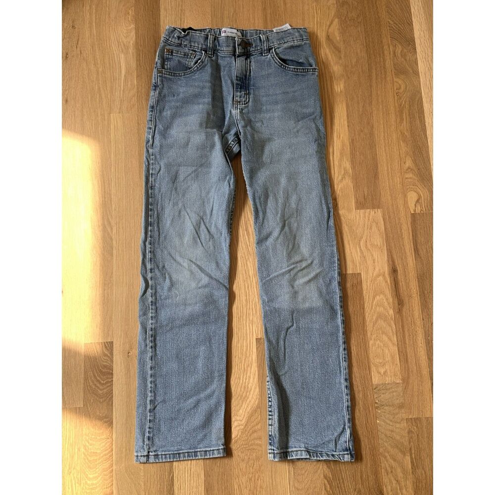 Wrangler Classic Straight Jeans Boys Size 14 Regular Light Wash Denim Pants